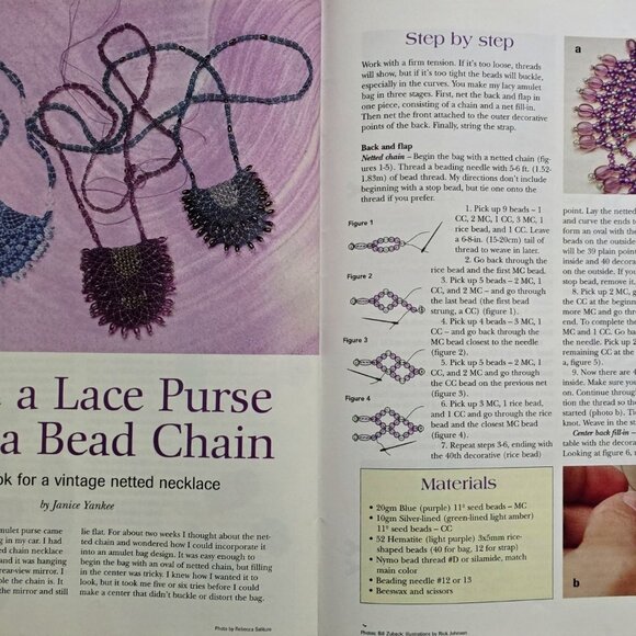 Bead And Button Magazine April 1998 Brick Stitch Sculpturs To Weave - Picture 15 of 16
